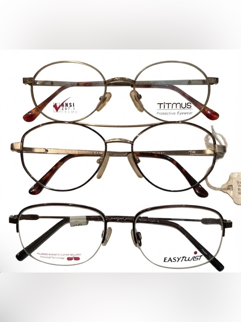 New 3 pairs lot authentic unisex prescription designer eyeglasses frames display